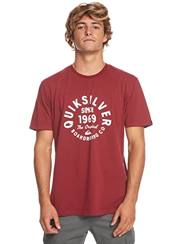 Quiksilver Circled Script - T-Shirt für Männer Rot von Quiksilver