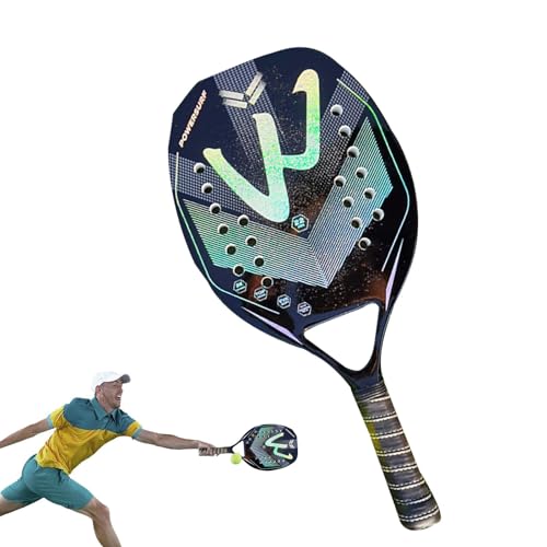 Qutalmi Paddle-Tennisschläger,Paddelschläger | Kohlefaser-Tennis-Wasserballschläger für Erwachsene - Leichter Paddle-Tennisschläger, Schaumstoff-Padelschläger mit Tragetasche, Strandzubehör von Qutalmi