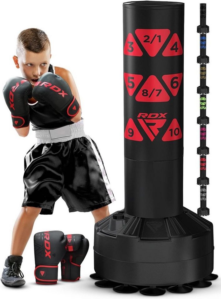 RDX Sports Standboxsack RDX freistehender Boxsack für Kinder, 4FT Boxsack mit Handschuhen von RDX Sports