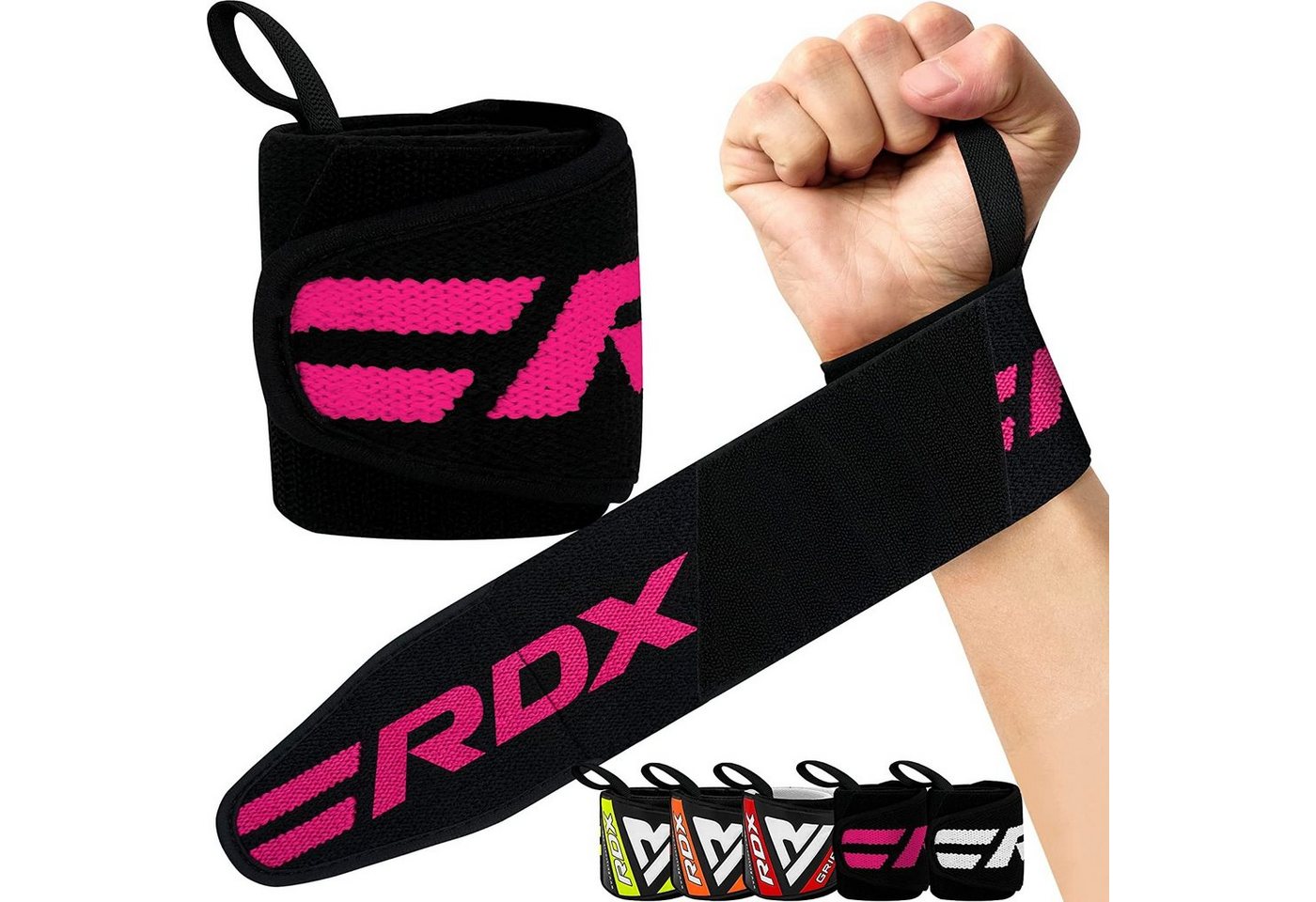 RDX Handgelenkstütze RDX Wrist Bandages, Gym Bandage Wrist Straps, Weightlifting Men Women von RDX