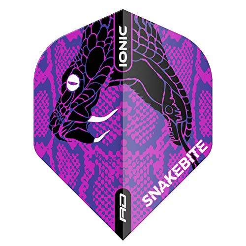 RED DRAGON Snakebite Ionic Snake Head Purple Dart Flights - 3 Sets Per Pack (9 Dart Flights in total) von RED DRAGON
