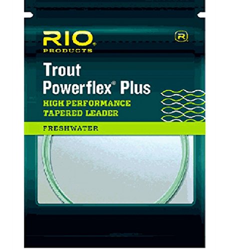 Rio Powerflex Plus Vorfach zum Fliegenfischen, 2,7 m, 4 Stück, 6X - 4 Pack von RIO PRODUCTS