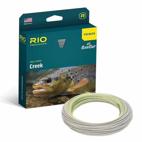 Rio Premier Creek WF3F Fliegenfischschnur, präzises Schnur-Design mit langem Rückenkegel, geringe Dehnung und ultradünne Leistung, grün/gelb, 22,9 m von RIO PRODUCTS