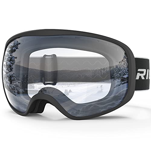 RIOROO Skibrille, Snowboard Brille für Brillenträger Herren Damen Erwachsene Jugendliche Doppel-Objektiv 105% UV-Schutz Kompatibler Helm Anti Fog Skibrillen für Skifahren Motorrad Fahrrad Skaten von RIOROO