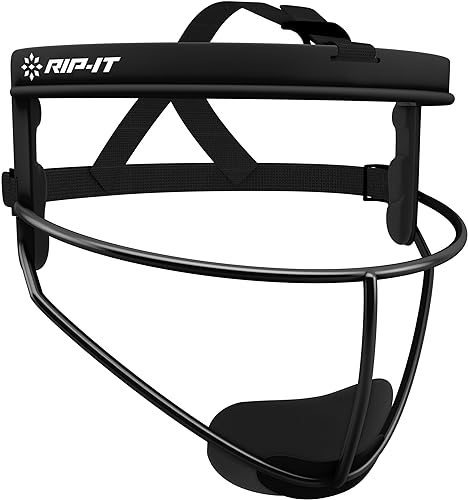 Rip-It Defense Pro Softball Feldspieler 's Mask mit Blackout Technologie, Unisex, DGBO-A-B, Schwarz, Für Erwachsene von RIP-IT