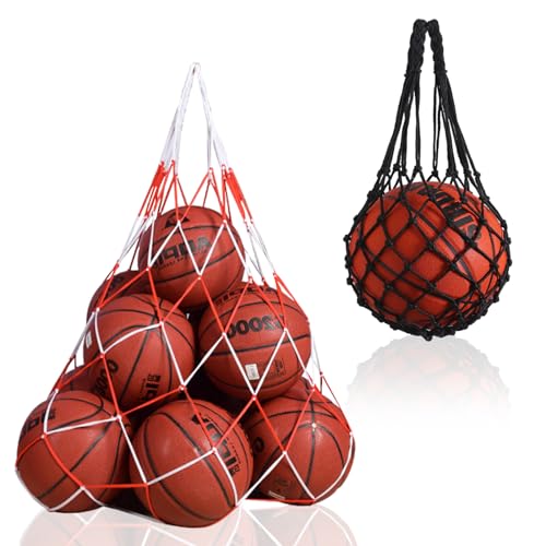 Ballnetz für 10 Bälle Ballnetz, Balltaschen&netze, Ball Carry Net passend für 10-15 Bälle, Ballnetz Net Tasche Tragbare Ballnetz Sports Ball Ballnetz für Fußball, Basketball, Volleyball, Handball von Rairsky