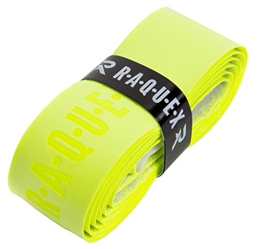 Raquex Enhance Ersatz-Griffband: Griffband geeignet für Tennis-, Badminton- und Squashschläger. 13 Farben. Hochwertiges, selbsthaftendes Griffband für Tennisschläger (Gelb, 1 Griffband) von Raquex