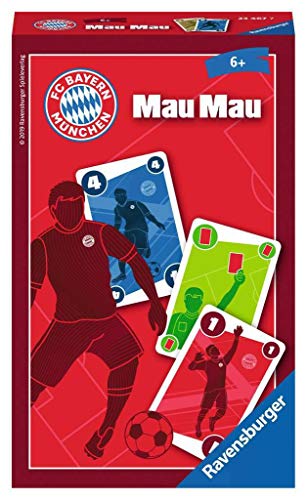 Ravensburger Mitbringspiele 23467 - FC Bayern München Mau Mau - das bekannte Kartenspiel für Fußball-Fans! von Ravensburger