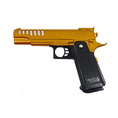 Rayline Softair Pistole Metall RV17 G (Manuell Federdruck), Nachbau im Maßstab 1:1, Länge: 22cm, Gewicht: 450g, Kaliber: 6mm, Farbe: Orange - (unter 0,5 Joule - ab 14 Jahre) von Rayline