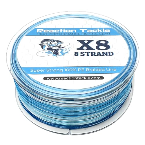 Reaction Tackle Braided Fishing Line - 8 Strand Blue Camo 25LB 500yd von Reaction Tackle