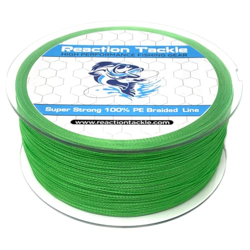 Reaction Tackle Braided Fishing Line Hi Vis Green 65LB 150yd von Reaction Tackle