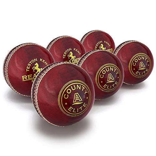Readers Unisex's County Elite Cricket-Bälle, 156 g, Rot, 6 Stück von Readers
