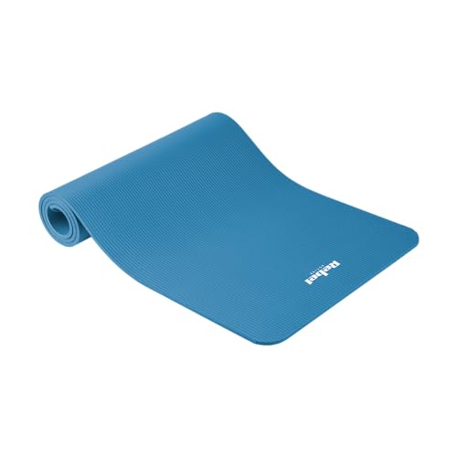 Hochwertige Yogamatte für Pilates, Fitness und Yoga REBEL ACTIVE RBA-3150-BL; 183x61 cm, Dicke 1 cm, NBR, Blau von Rebel