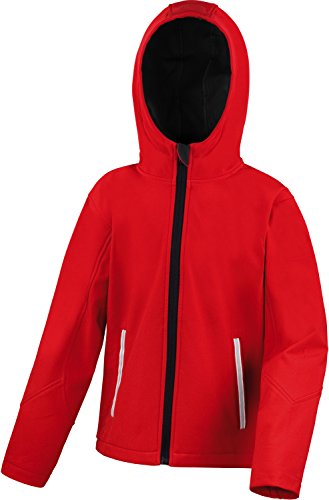Ergebnis Kinder r224j mit Core TX Performance Hooded Softshell Jacket, Kinder, R224J, rot/schwarz, Large/Size 9/10 von Result