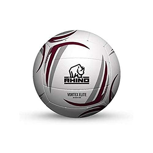 Rhino Unisex Jugend Netball Vortex Pro, Weiß/Kastanienbraun/Grau, 5 Netzball, Einheitsgröße von Rhino