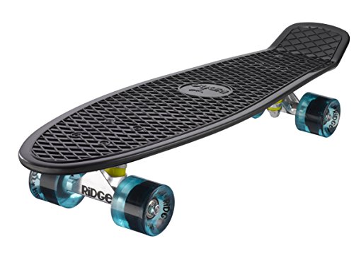 Ridge PB-27-Black-ClearBlue Skateboard, Black/Clear Blue, 69 cm von Ridge