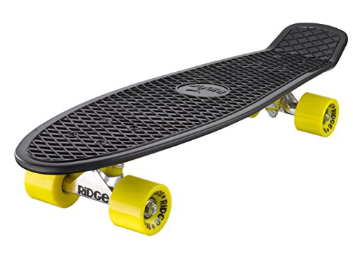 Ridge PB-27-Black-Yellow Skateboard, Black/Yellow, 69 cm von Ridge Skateboards