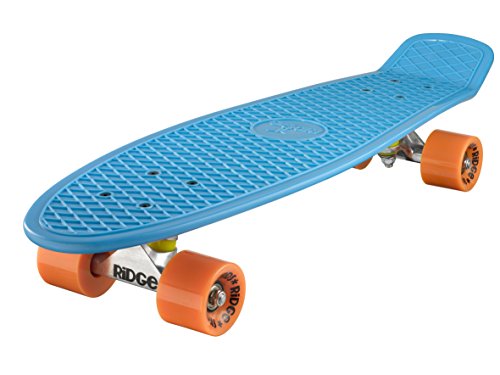 Ridge PB-27-Blue-Orange Skateboard, Blue/Orange, 69 cm von Ridge