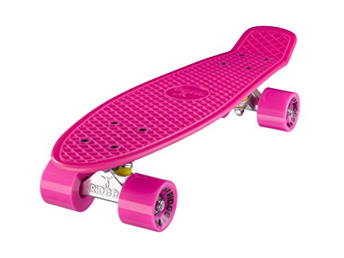 Ridge Retro Skateboard Mini Cruiser, rosa/rosa, 22 Zoll von Ridge