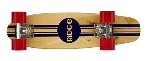 Ridge Retro Skateboard Mini Cruiser, rot, 22 Zoll, WPB-22 von Ridge