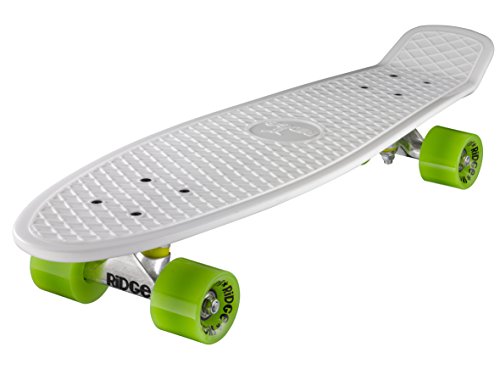 Ridge PB-27-White-Green Skateboard, White/Green, 69 cm von Ridge Skateboards