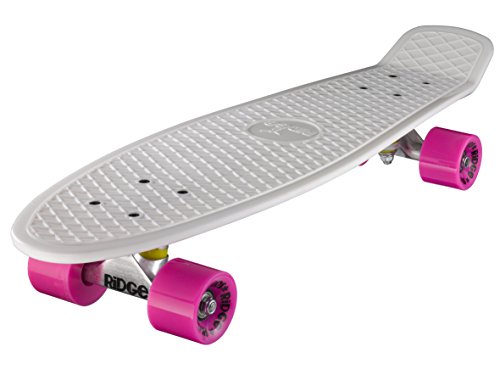 Ridge PB-27-White-Pink Skateboard, White/Pink, 69 cm von Ridge