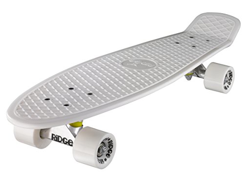 Ridge PB-27-White-White Skateboard, White/White, 69 cm von Ridge Skateboards