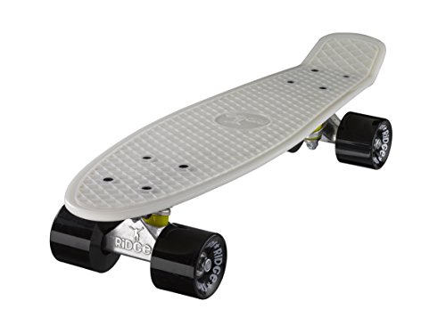 Ridge Skateboards Glow in the Dark Mini Cruiser Board Skateboard, komplett, 55cm von Ridge