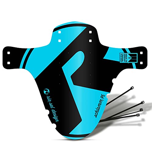 Riesel Design® 1x Mudguard - Schlamm:PE - MTB Schutzblech inkl. Kabelbinder/Stylisches Fahrrad Schutzblech & modernes Mountainbike Schutzblech für Jede Fahrradgröße (Blue) von Rie:Sel Design