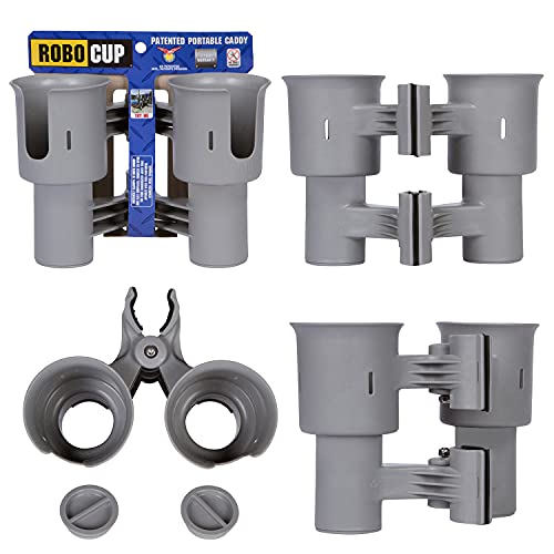 RoboCup Grau, Bester Getränkehalter für Getränke, Angeln, Strandkorb, Mikrofonständer von RoboCup