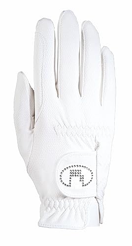 Roeckl Sports Reithandschuh Lisboa, Ladies Sommer Handschuh, Weiß/Weiß 8.5 von Roeckl
