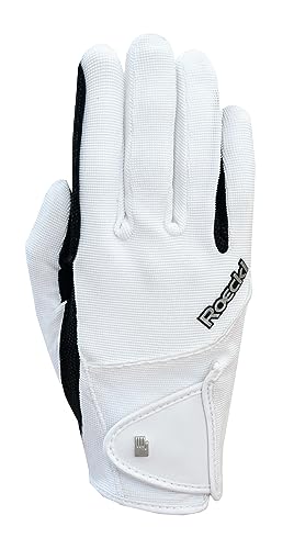 Roeckl Sports Reithandschuh Milano, Freizeit Sommer Handschuh, Weiß/Schwarz 8 von Roeckl