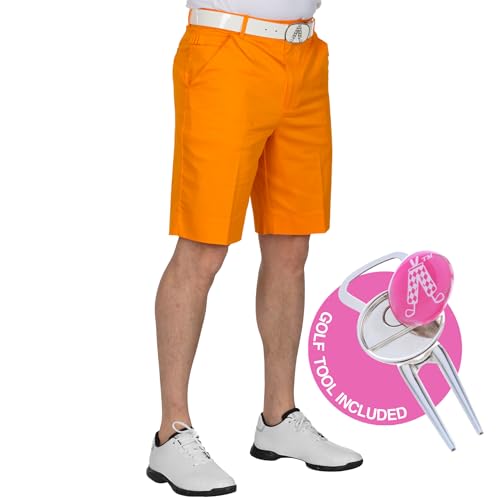 Royal & Awesome Herren Golf Shorts, Orange Slice, 34W von Royal & Awesome