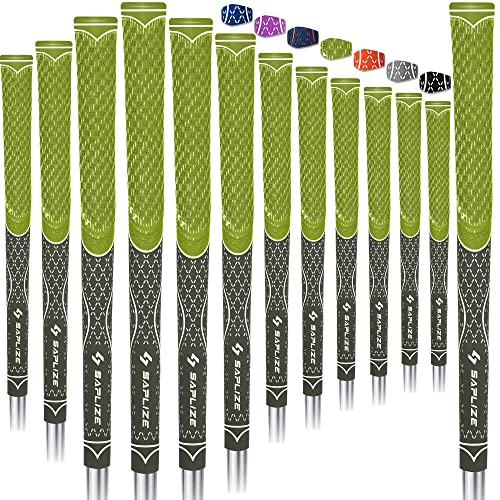 SAPLIZE 13 Golfgriffe, mittelgroß, Multi-Compound Hybrid Golfschlägergriffe, cyan Farbe von SAPLIZE