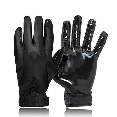 SDukes Prime 1.0 American Football Handschuhe Gloves Receiver Empfänger (Schwarz, L) von SDukes