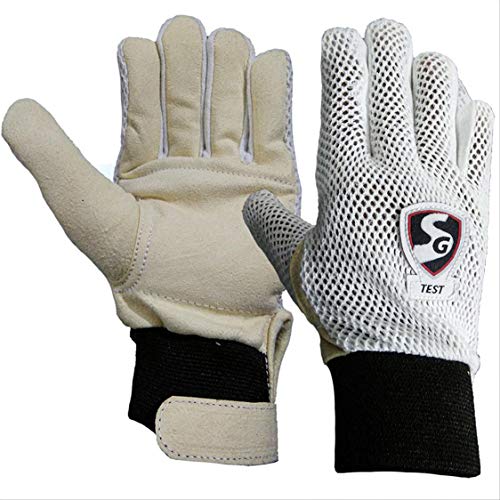 SG Inner Gloves Test | Multicolor | Professional Grade Padded Gloves | Superior Finger Protection | Comfortable & Durable Wicketkeeper Gloves for Junior Cricketers von SG