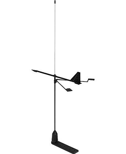 Shakespeare Hawk Antenne aus Edelstahl mit Windanzeiger, Schwarz, 0,9 m von SHAKESPEARE