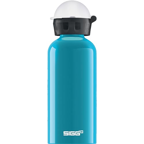 SIGG - Alu Trinkflasche Kinder - KBT Waterfall - Auslaufsicher - Federleicht - BPA-frei - Klimaneutral Zertifiziert - Aqua - 0,4L von SIGG