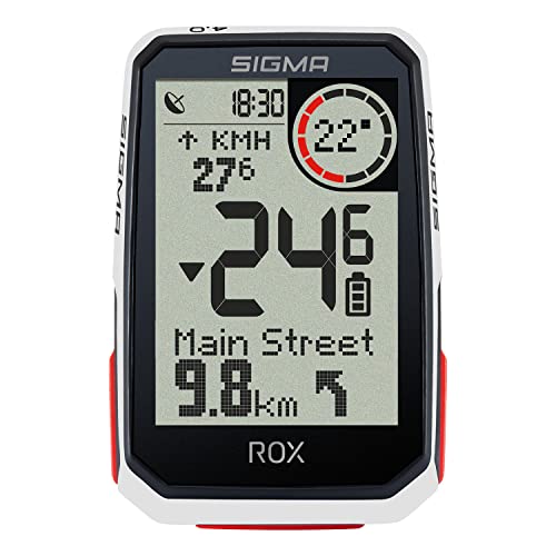 SIGMA Sport ROX 4.0 White| Fahrradcomputer kabellos GPS & Navigation inkl. GPS Halterung | Outdoor GPS Navigation mit Höhenmessung Farbe: Weiß von SIGMA SPORT