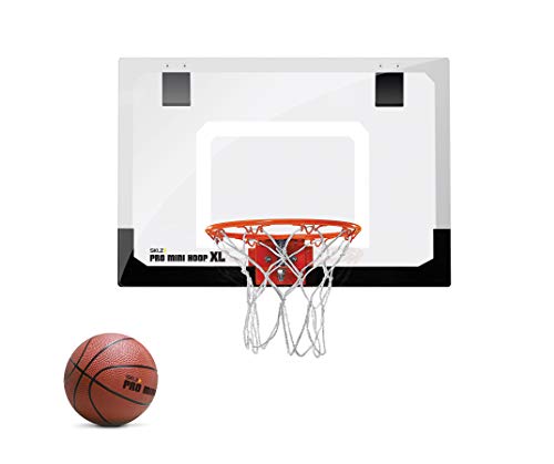 SKLZ 450 Pro Mini Basketballkorb fürs Zimmer mit Ball, Basketball Training, Mini Basketball, Mit Schutzpolster und Türhaken, Mehrfarbig, XL von SKLZ