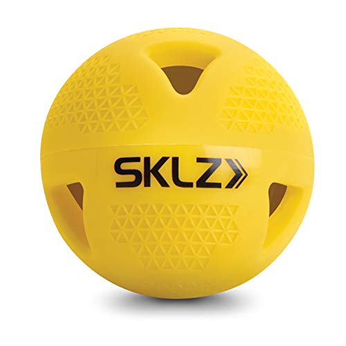 SKLZ Gewichteter Trainings-Baseball, offizielle Baseballgröße, limitierter Flug und schlagfest, gelb, 6 Stück, 6 Pack Impact von SKLZ