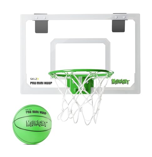 SKLZ 1715 Unisex Adult, Youth and Child Basketballkorb Pro Mini Hoop Midnight, schwarz/gelb, One Size, Standard (18" x 12") von SKLZ