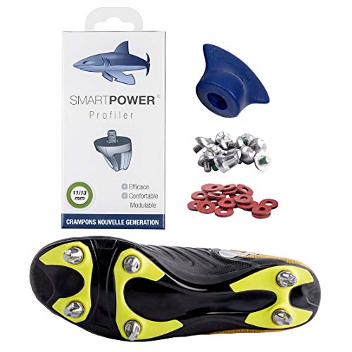 SMART POWER 12 Stud/Stollen 11/13 mm für Fußballschuh oder Rugby-Schuh Beschleuniger Leistung Komfort und Stabilität Ihre Steigeisen je nach Sportart, Position und Bedarf von SMART POWER