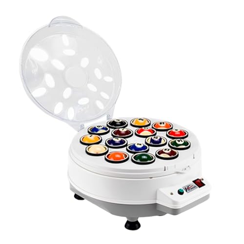 SNLYHM Billard-Reinigungsmaschine Automatische Poliermaschine Kugelsichere Ballistik LED Anzeige mit Elektromechanischem Kühlsystem für Billardkugel-Set Snooker-Kugel-Set (16 Balls) von SNLYHM