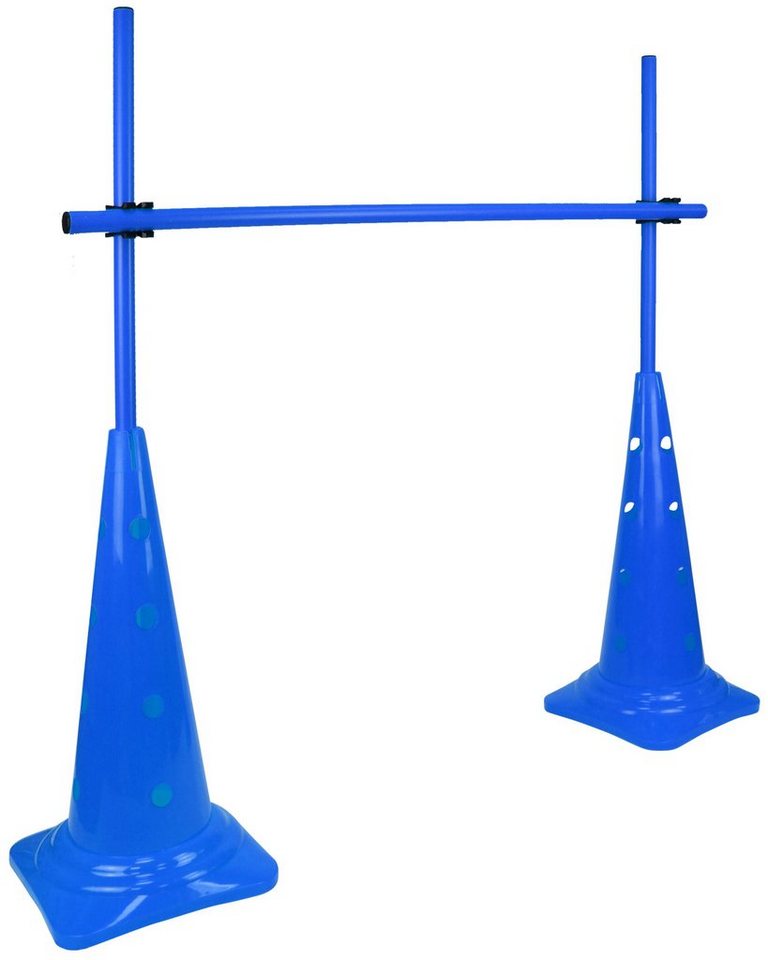SPORTIKEL24 Agility-Hürde Kegel 50 Hürdenset mit Stangen 100 cm Farbe Blau, Sprunghöhe flexibel einstellbar von Superhund