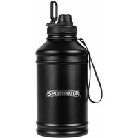 SPORTINATOR "Hydrated" Fitness Edelstahl Trinkflasche 2,2l schwarz von SPORTINATOR
