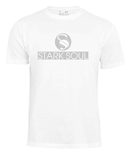 STARK SOUL Herren Logo T-Shirt, Weiss, Gr. L von STARK SOUL