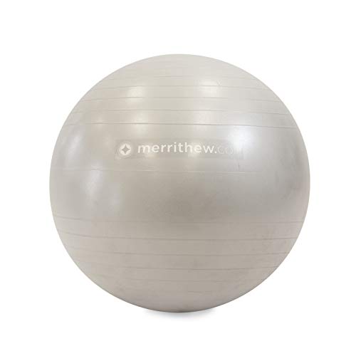 STOTT PILATES Stabilitätsball mit Pumpenstabilität, Silber, 65 cm von STOTT PILATES