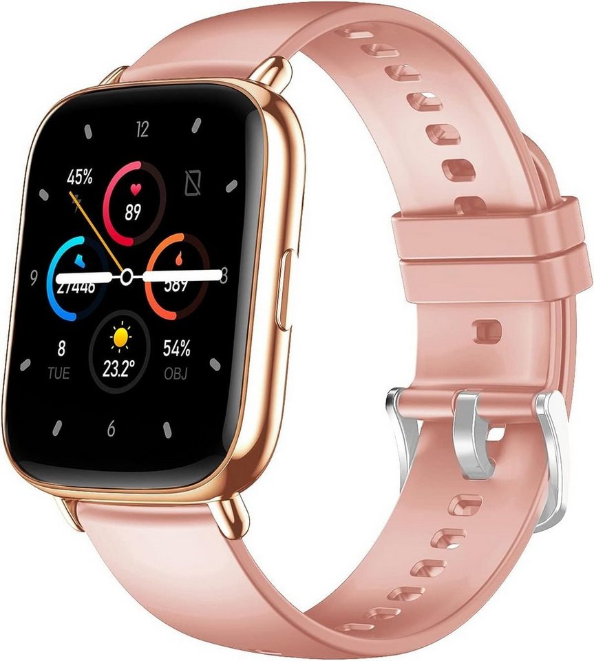 SUPBRO Smartwatch (1,69 Zoll, Andriod iOS), Touch-Farbdisplay mit Pulsuhr Schlafmonitor Sportuhr IP67 Wasserdicht von SUPBRO