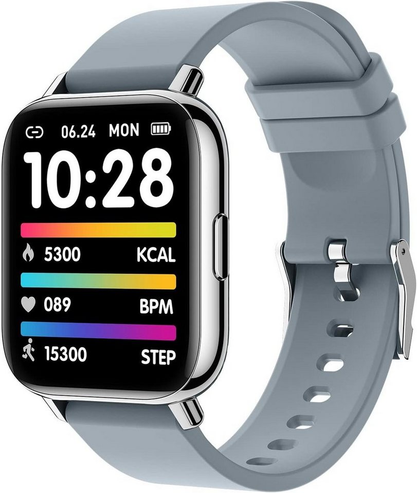 SUPBRO Smartwatch (1,69 Zoll, Android iOS), Fitness Tracker IP68 Wasserdicht mit Pulsmesser Schlafmonitor Sportuhr von SUPBRO